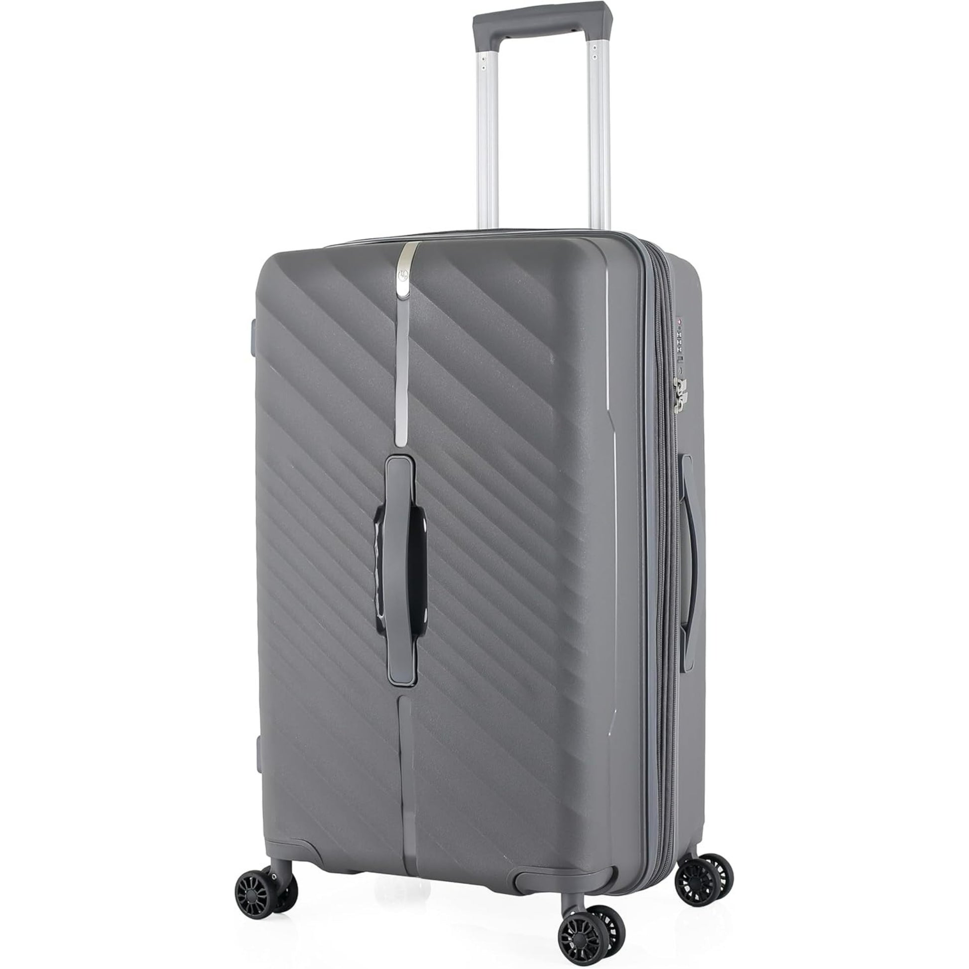 HT 3-Piece Luggage Set Strongbox Trunk Travel Suitcase With 1 Year Warranty PP TSA Lock