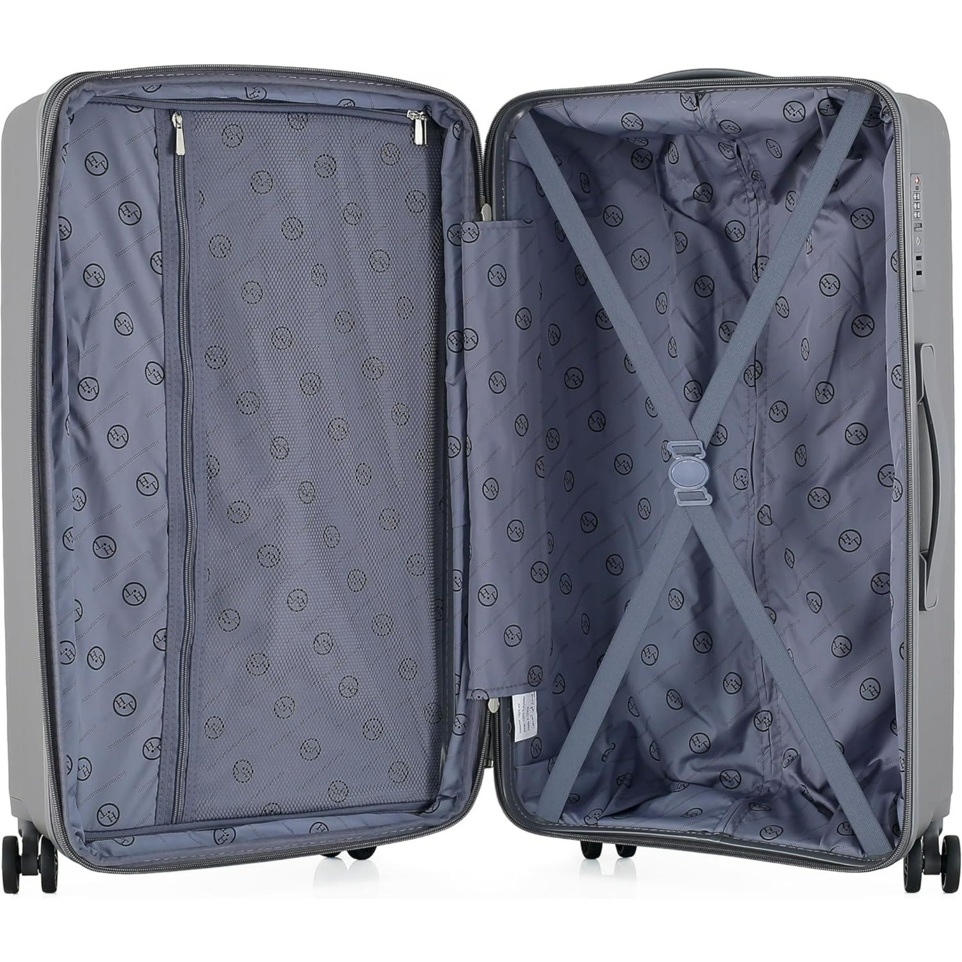 HT 3-Piece Luggage Set Strongbox Trunk Travel Suitcase With 1 Year Warranty PP TSA Lock