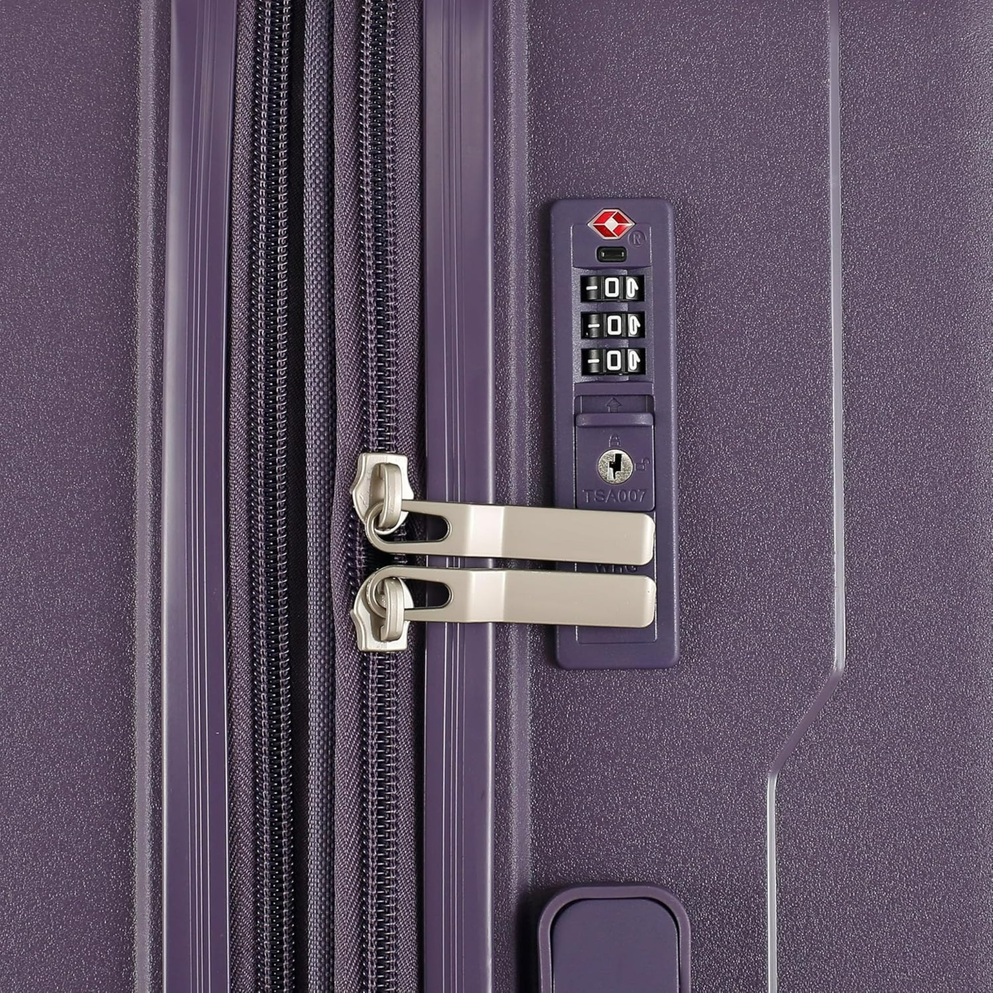 HT 3-Piece Luggage Set Strongbox Trunk Travel Suitcase With 1 Year Warranty PP TSA Lock