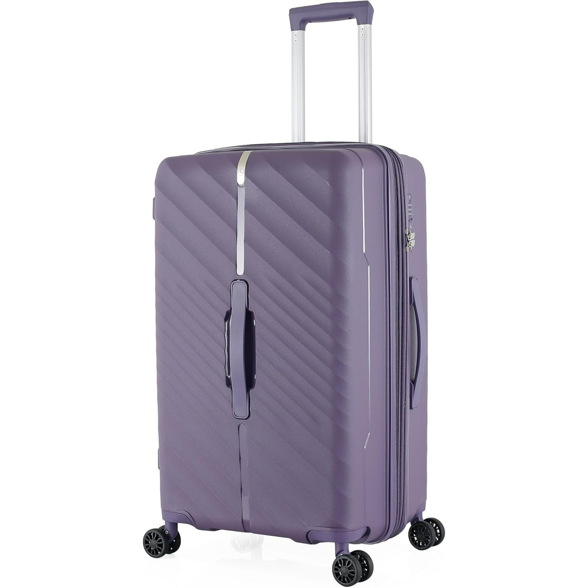 HT 3-Piece Luggage Set Strongbox Trunk Travel Suitcase With 1 Year Warranty PP TSA Lock