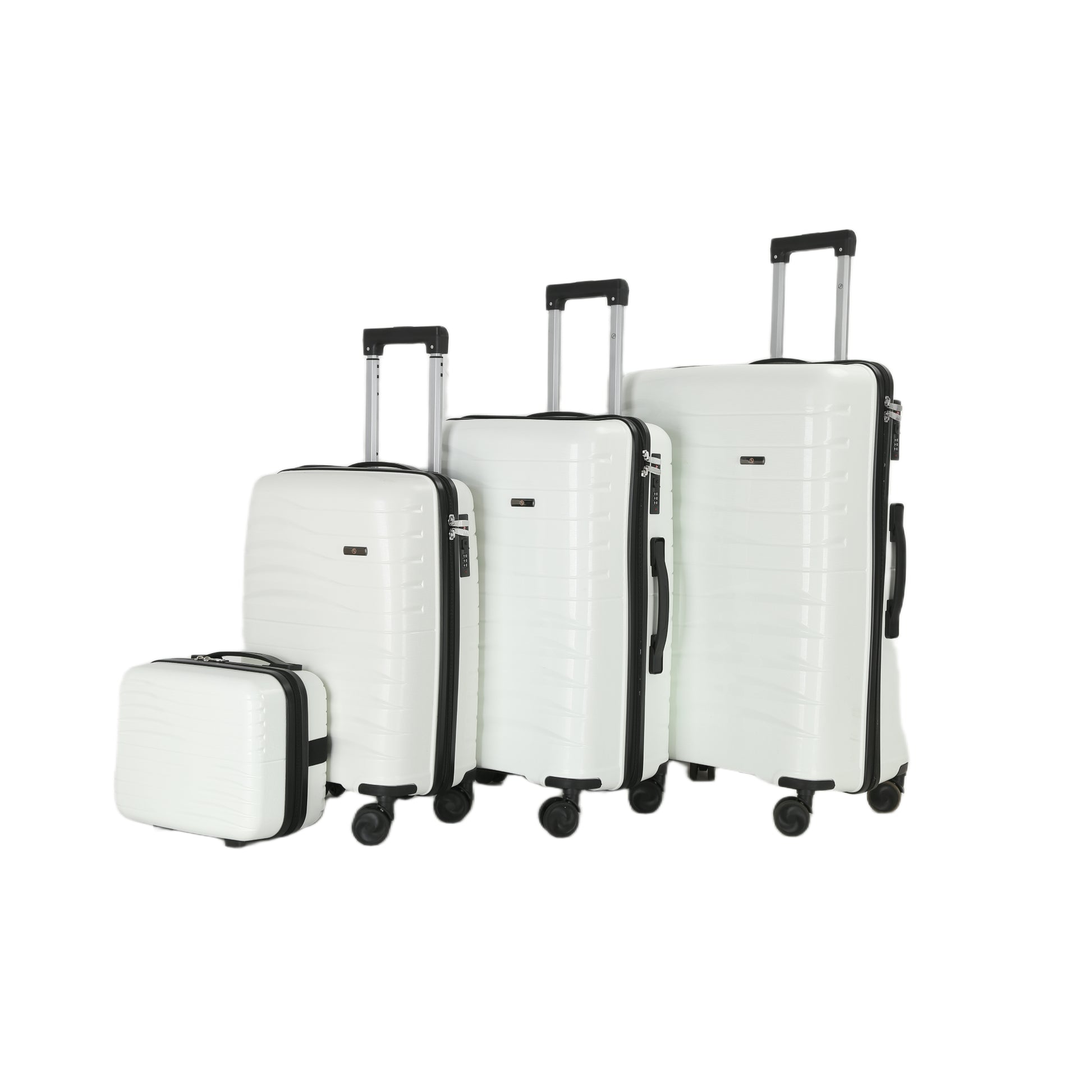 HT premium 4-piece luggage set Nomader Hard-shell 8 wheels with 1 year warranty