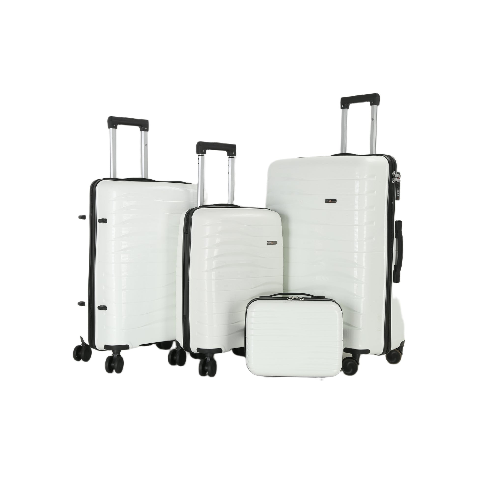 HT premium 4-piece luggage set Nomader Hard-shell 8 wheels with 1 year warranty