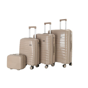 HT premium 4-piece luggage set Nomader Hard-shell 8 wheels with 1 year warranty