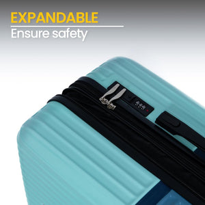 Jeem Expandable Luggage 3 Piece Set Trekker PC Suitcase Trolley