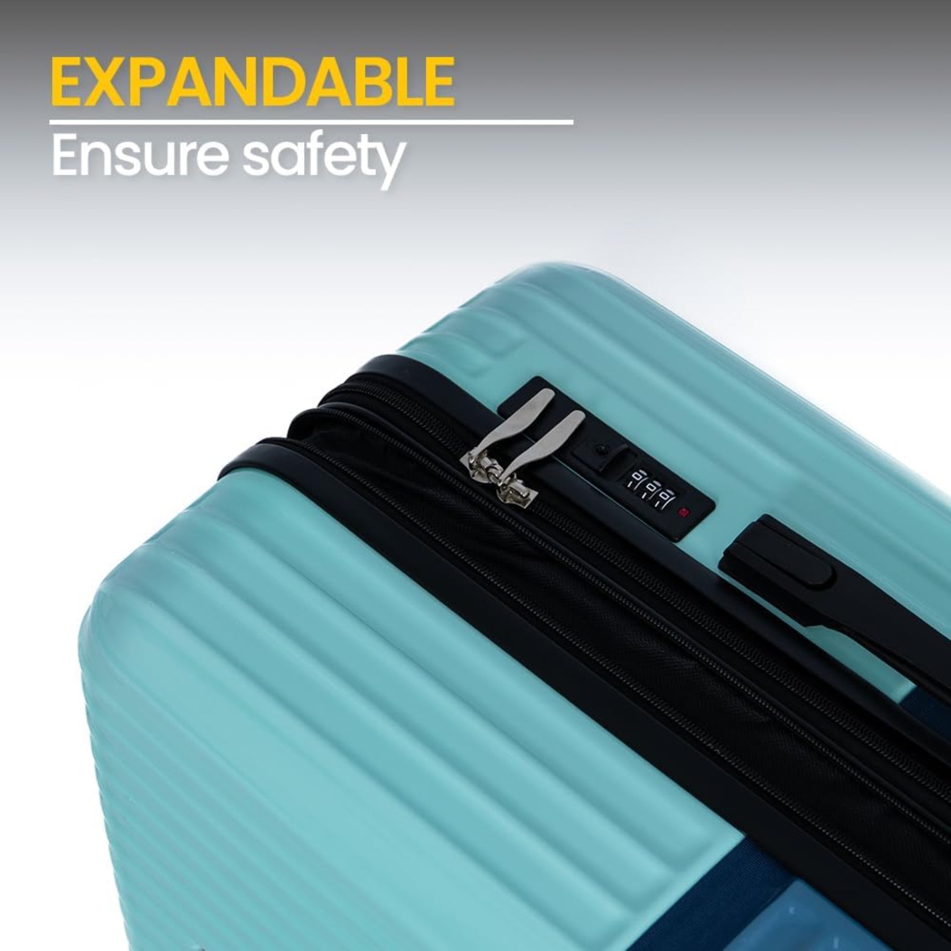 Jeem Expandable Luggage 3 Piece Set Trekker PC Suitcase Trolley