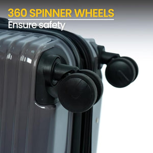 Jeem Expandable Luggage 3 Piece Set Trekker PC Suitcase Trolley