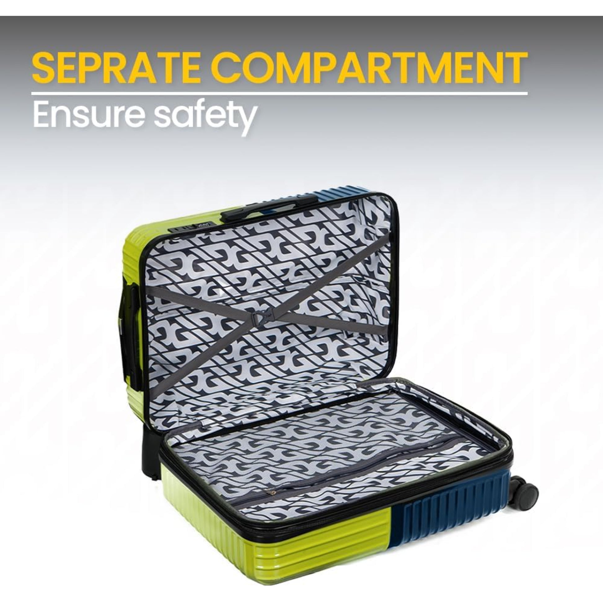 Jeem Expandable Luggage 3 Piece Set Trekker PC Suitcase Trolley