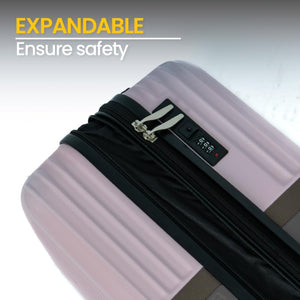 Jeem Expandable Luggage 3 Piece Set Trekker PC Suitcase Trolley