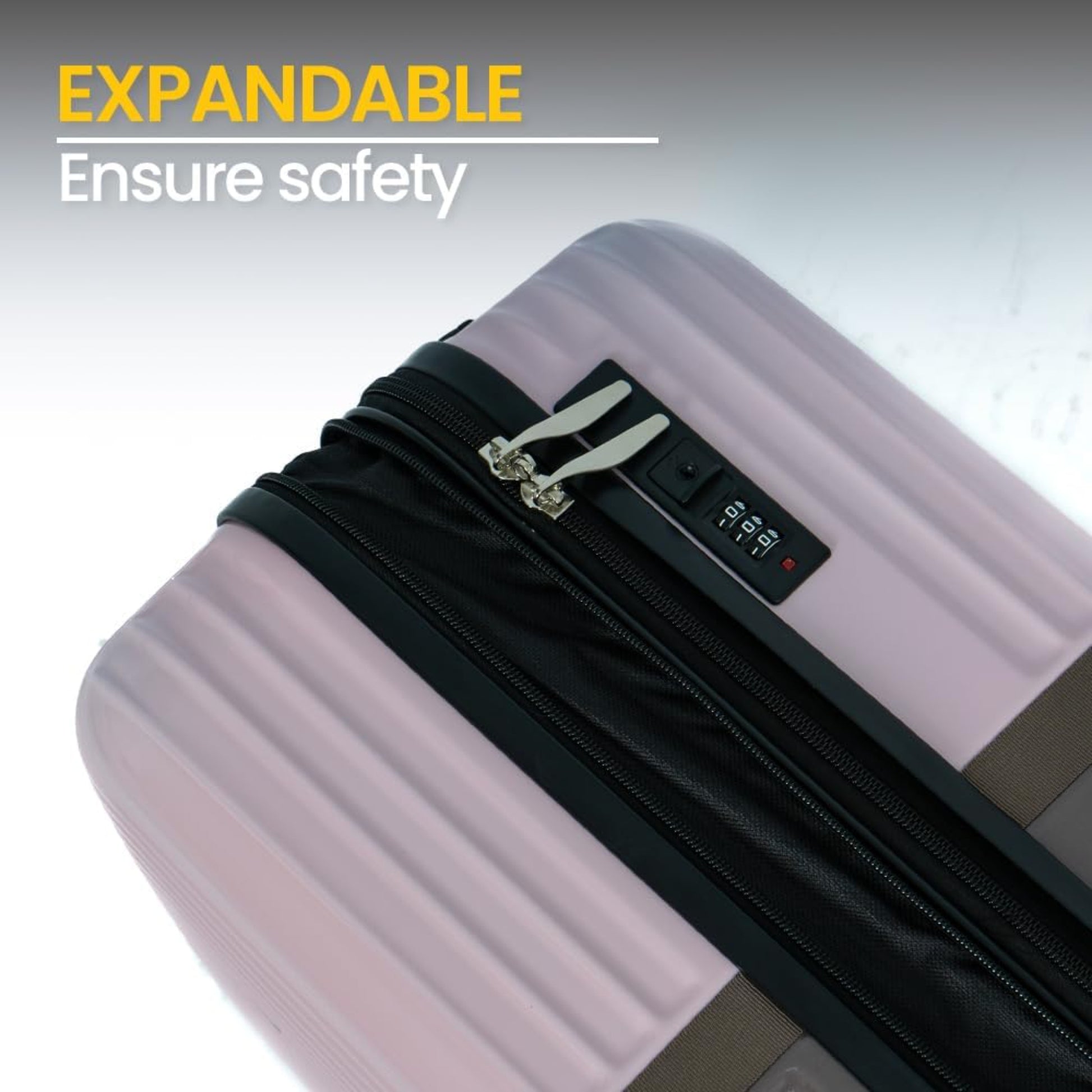 Jeem Expandable Luggage 3 Piece Set Trekker PC Suitcase Trolley