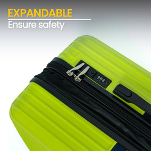 Jeem Expandable Luggage 3 Piece Set Trekker PC Suitcase Trolley