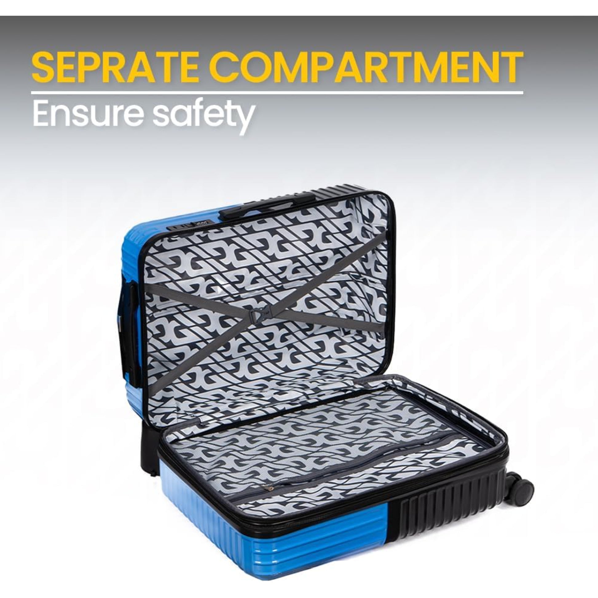 Jeem Expandable Luggage 3 Piece Set Trekker PC Suitcase Trolley