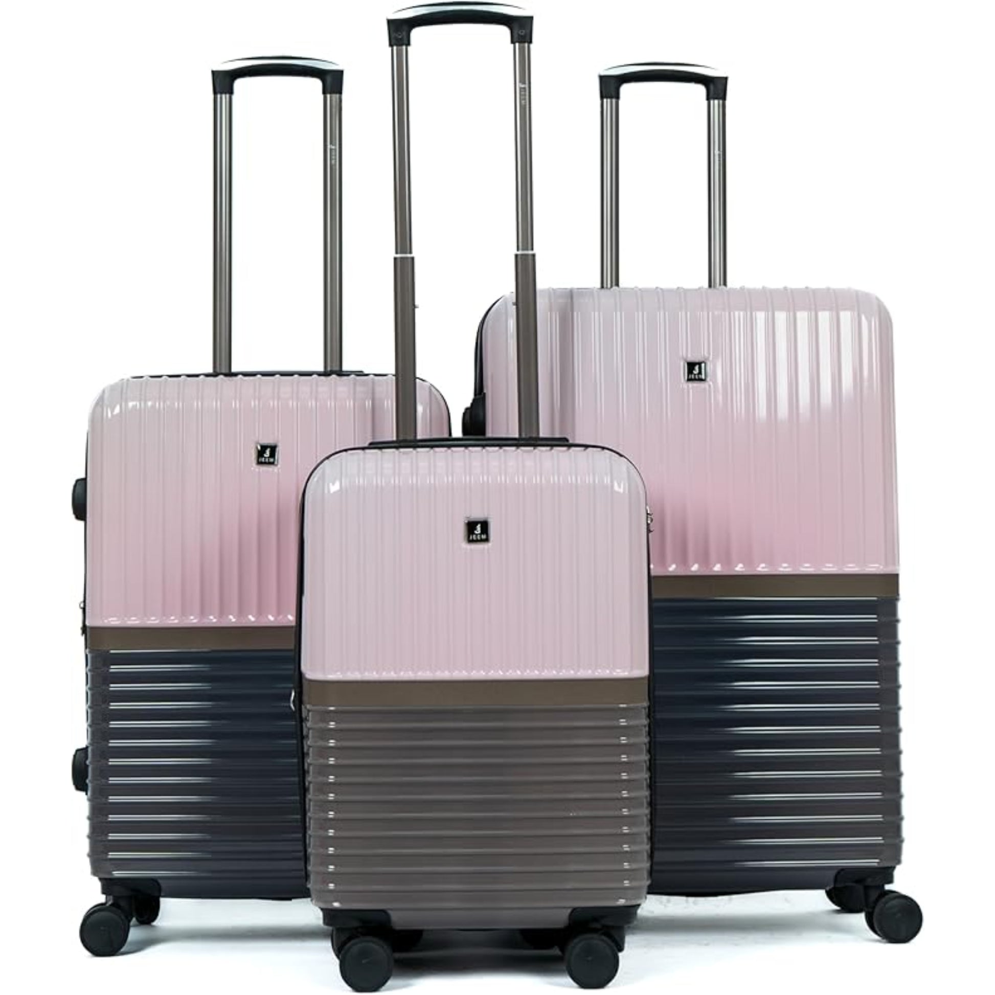 Jeem Expandable Luggage 3 Piece Set Trekker PC Suitcase Trolley