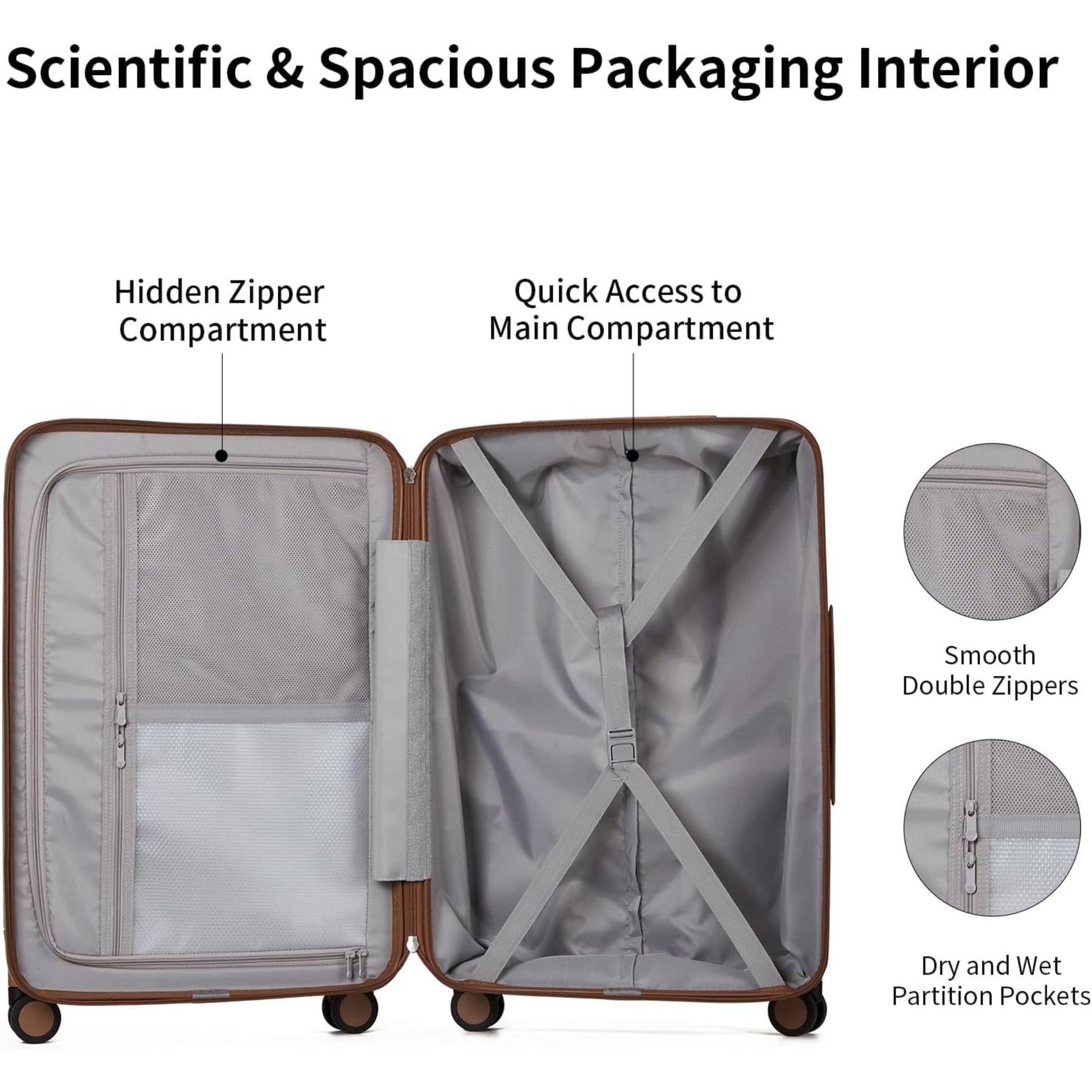 Luggage Set of 2 Suitcase Envoy 8 Spinner Wheels Travel Suitcase Bag