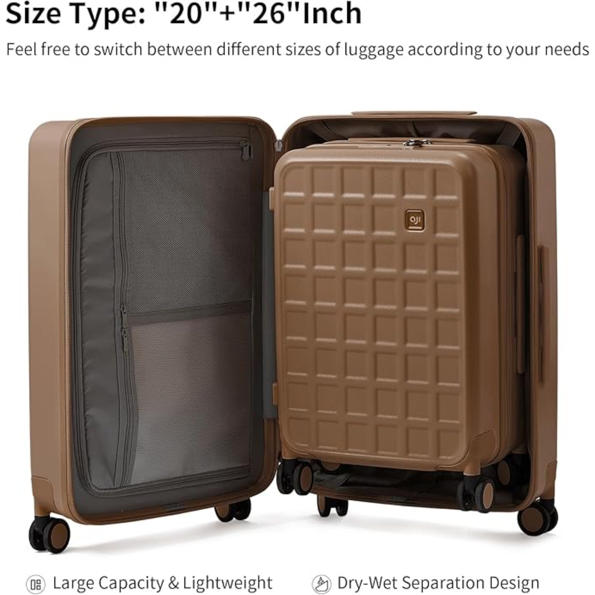 Luggage Set of 2 Suitcase Envoy 8 Spinner Wheels Travel Suitcase Bag