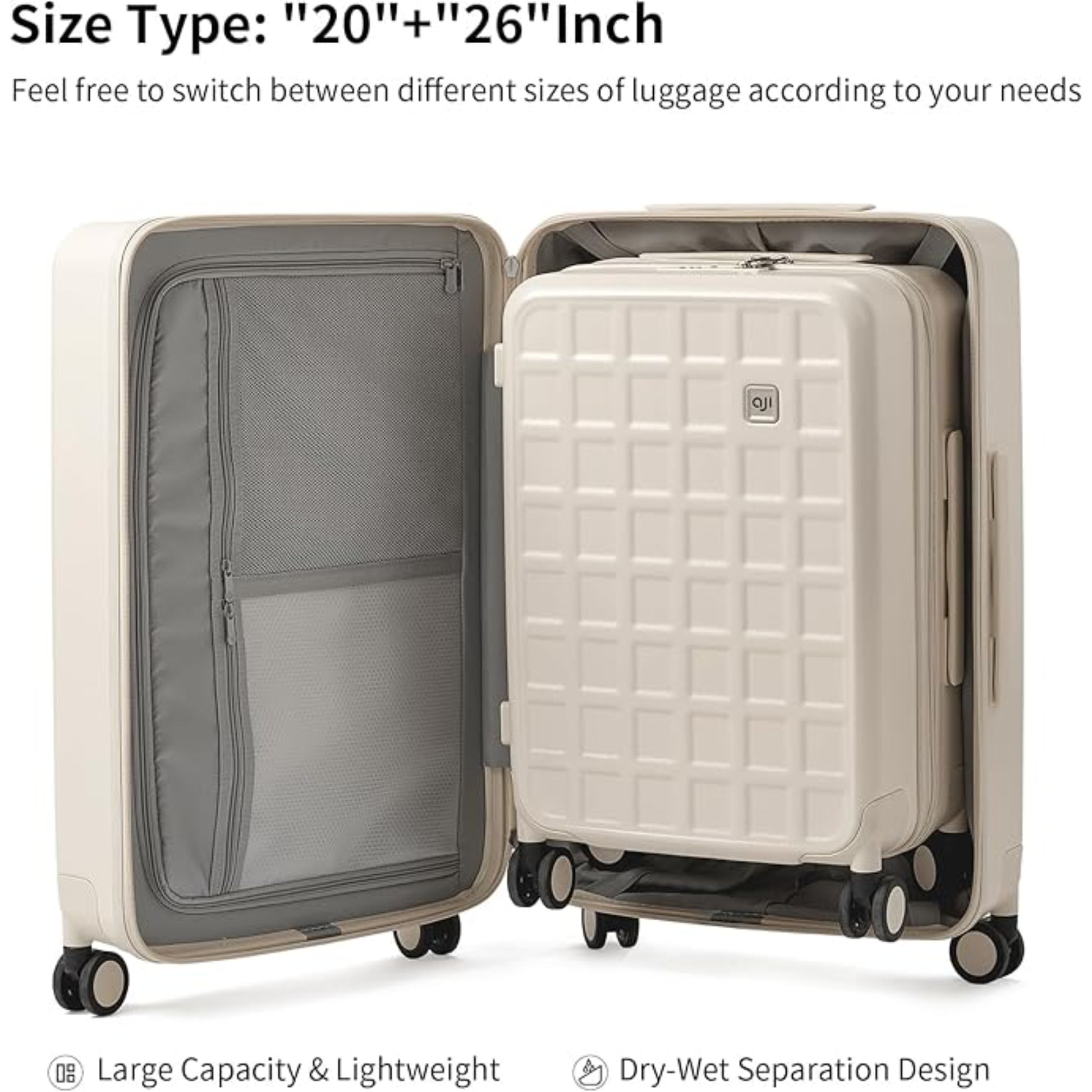 Luggage Set of 2 Suitcase Envoy 8 Spinner Wheels Travel Suitcase Bag