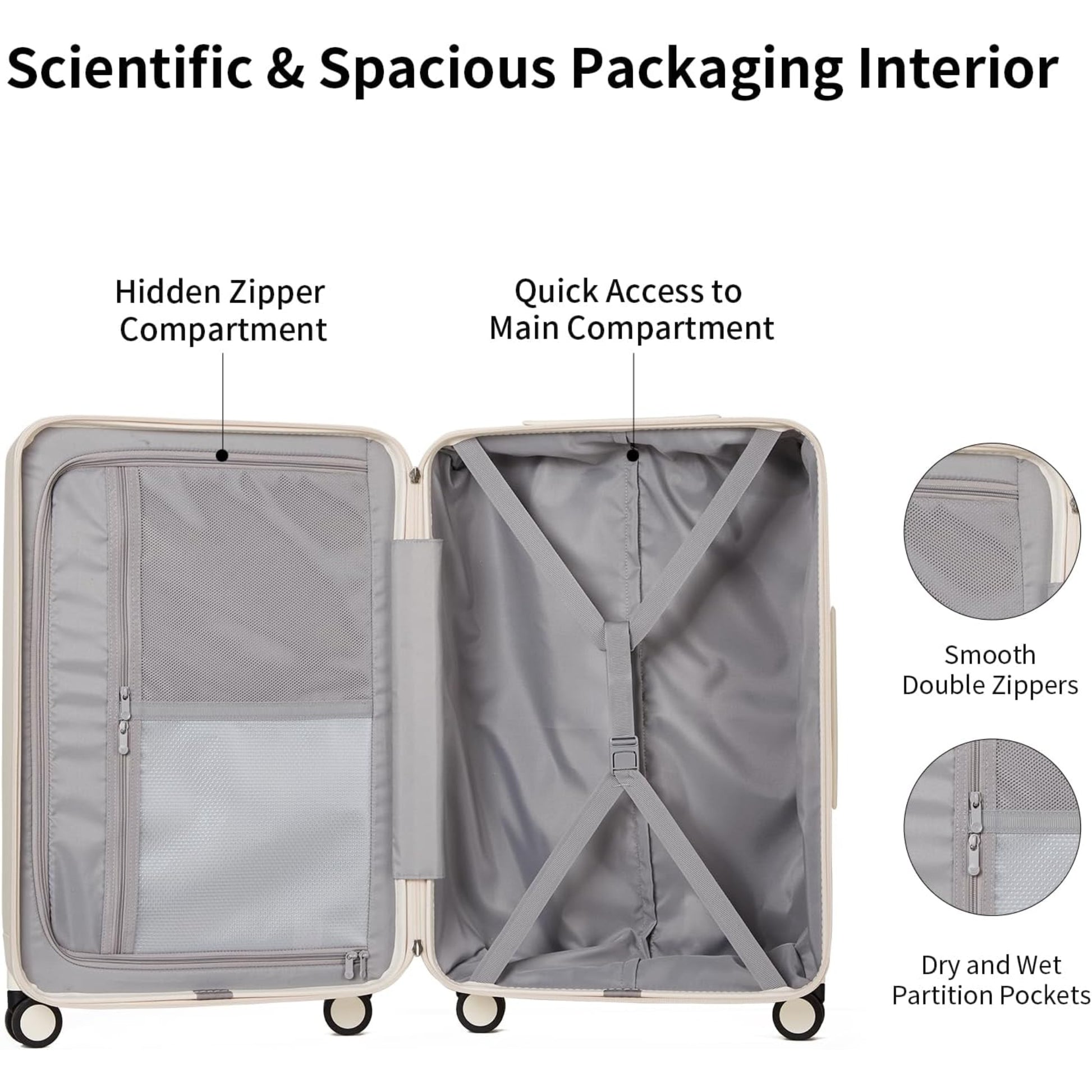 Luggage Set of 2 Suitcase Envoy 8 Spinner Wheels Travel Suitcase Bag