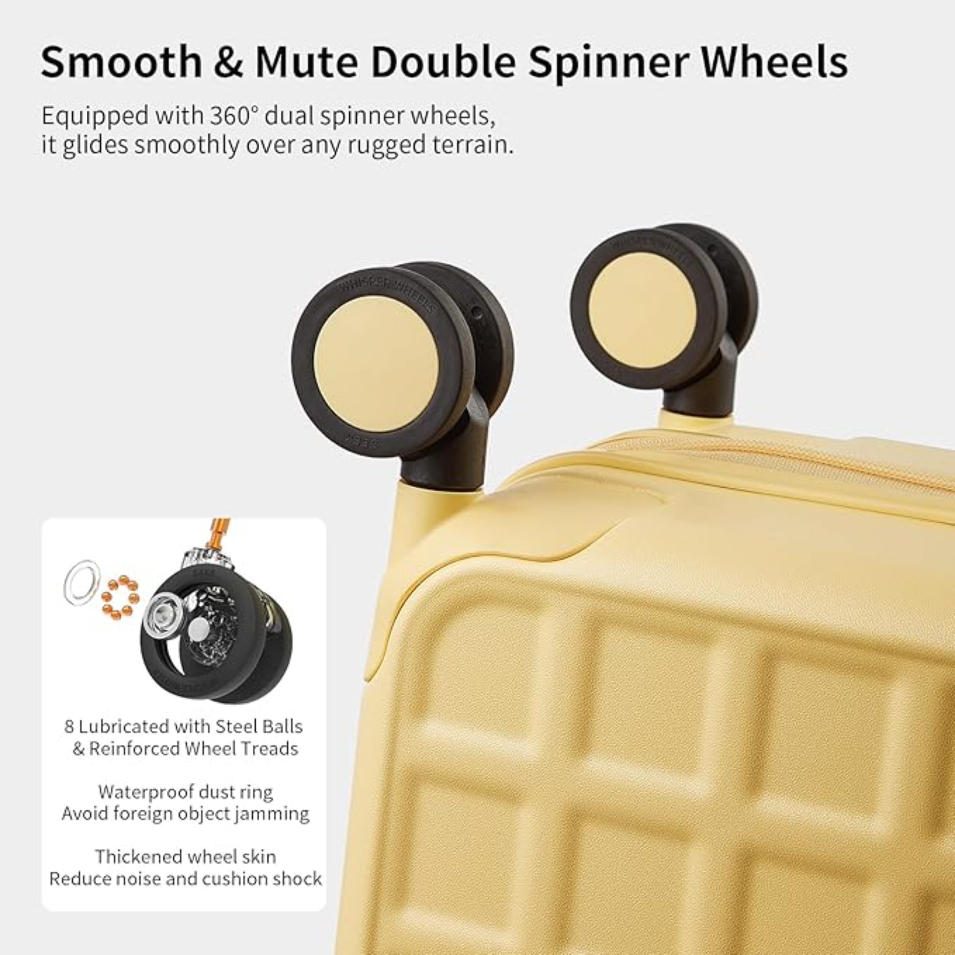 Luggage Set of 2 Suitcase Envoy 8 Spinner Wheels Travel Suitcase Bag