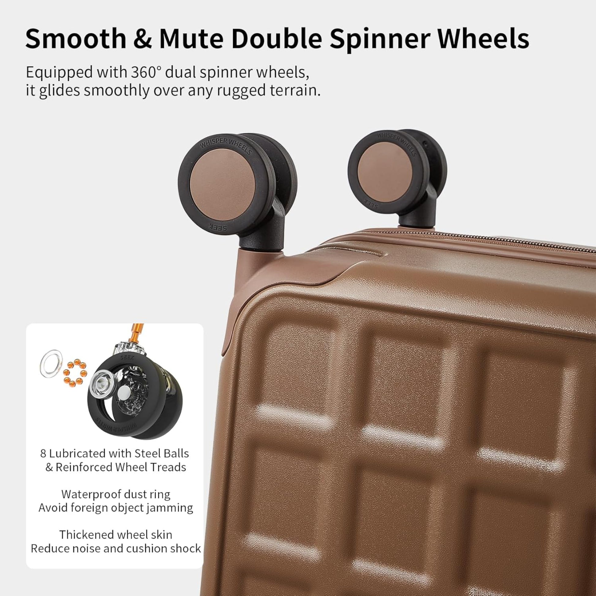 Luggage Set of 2 Suitcase Envoy 8 Spinner Wheels Travel Suitcase Bag