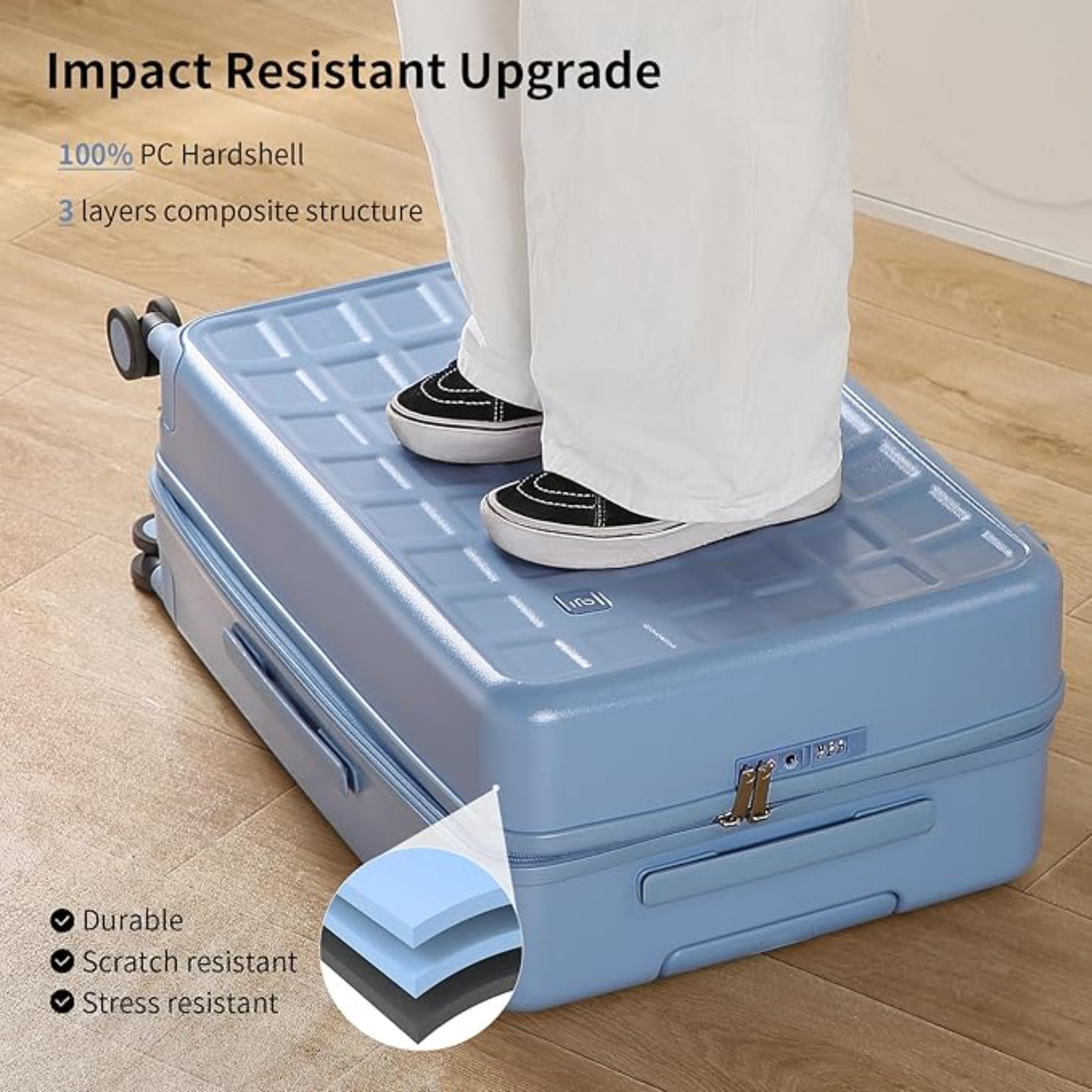 Luggage Set of 2 Suitcase Envoy 8 Spinner Wheels Travel Suitcase Bag