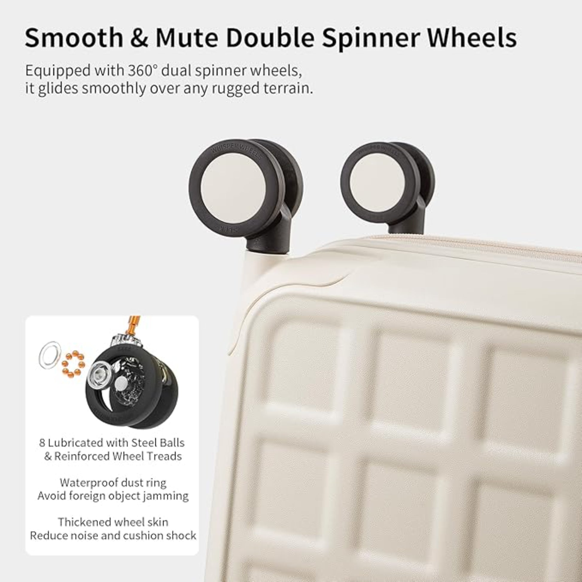 Luggage Set of 2 Suitcase Envoy 8 Spinner Wheels Travel Suitcase Bag