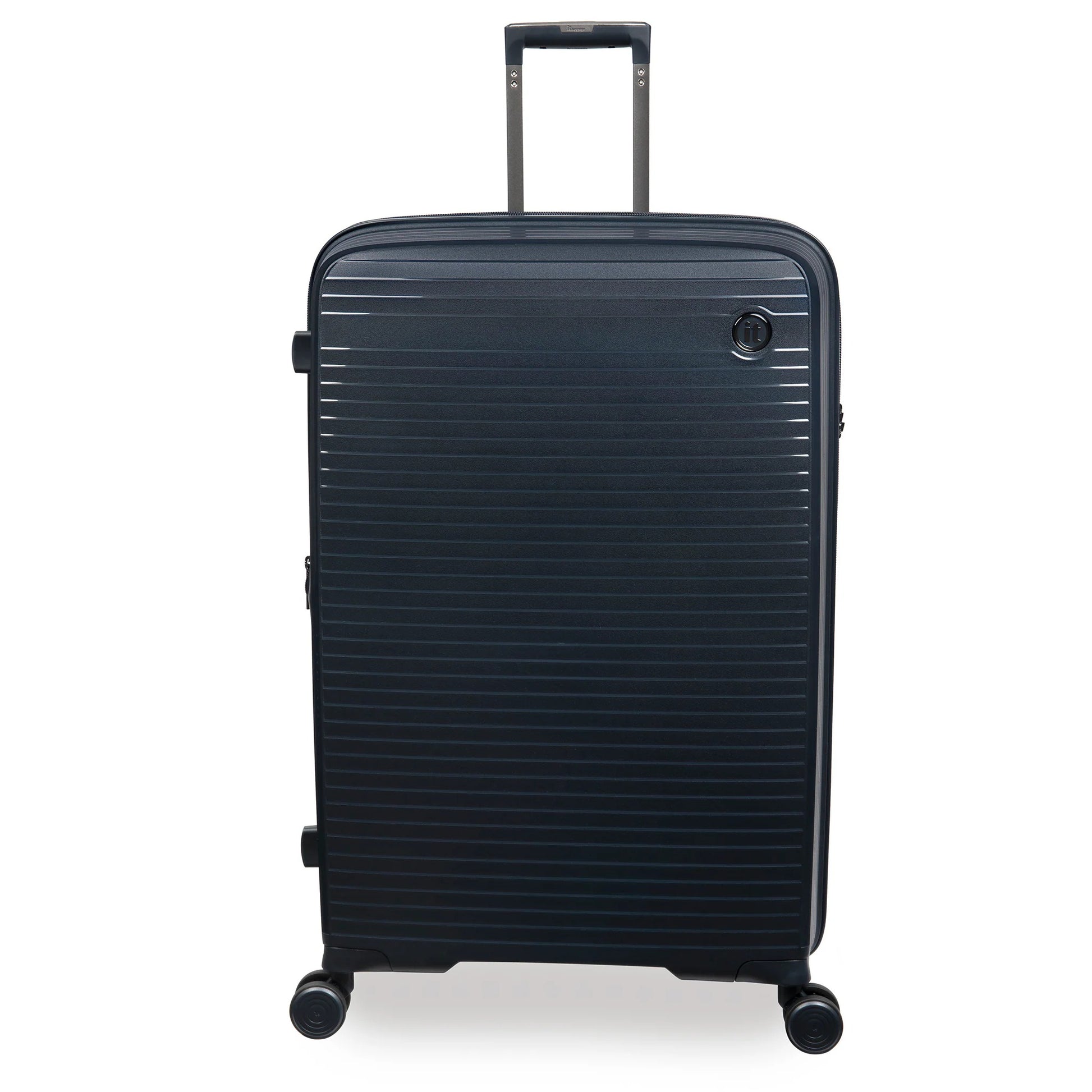 Black checked bag with a ribbed texture on a white background
