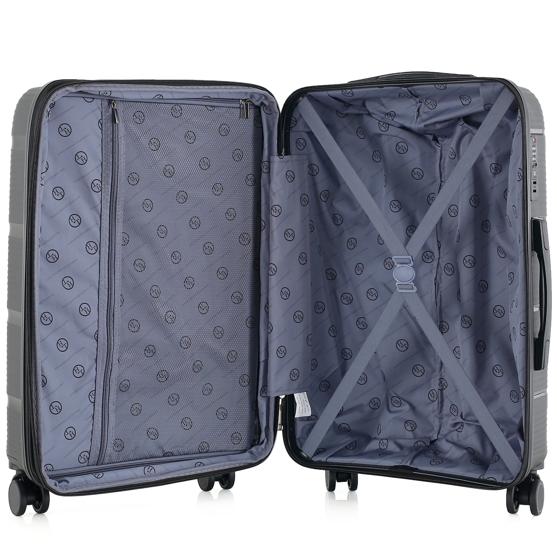 HT Luggage 4 Piece Set Ironid Durable Material High Quality With 1 Year Warranty