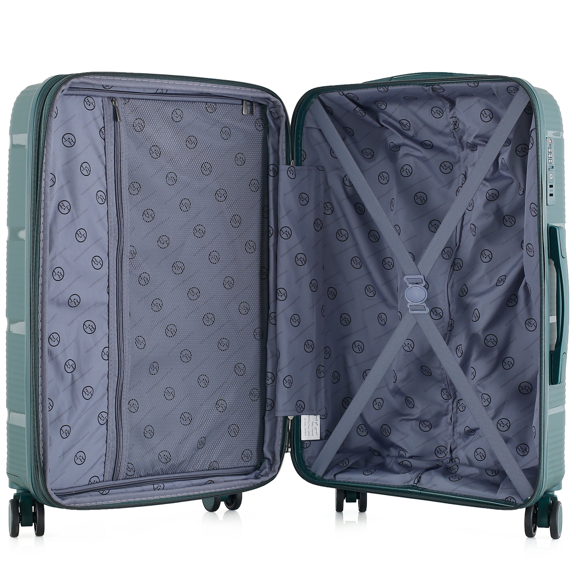 HT Luggage 4 Piece Set Ironid Durable Material High Quality With 1 Year Warranty