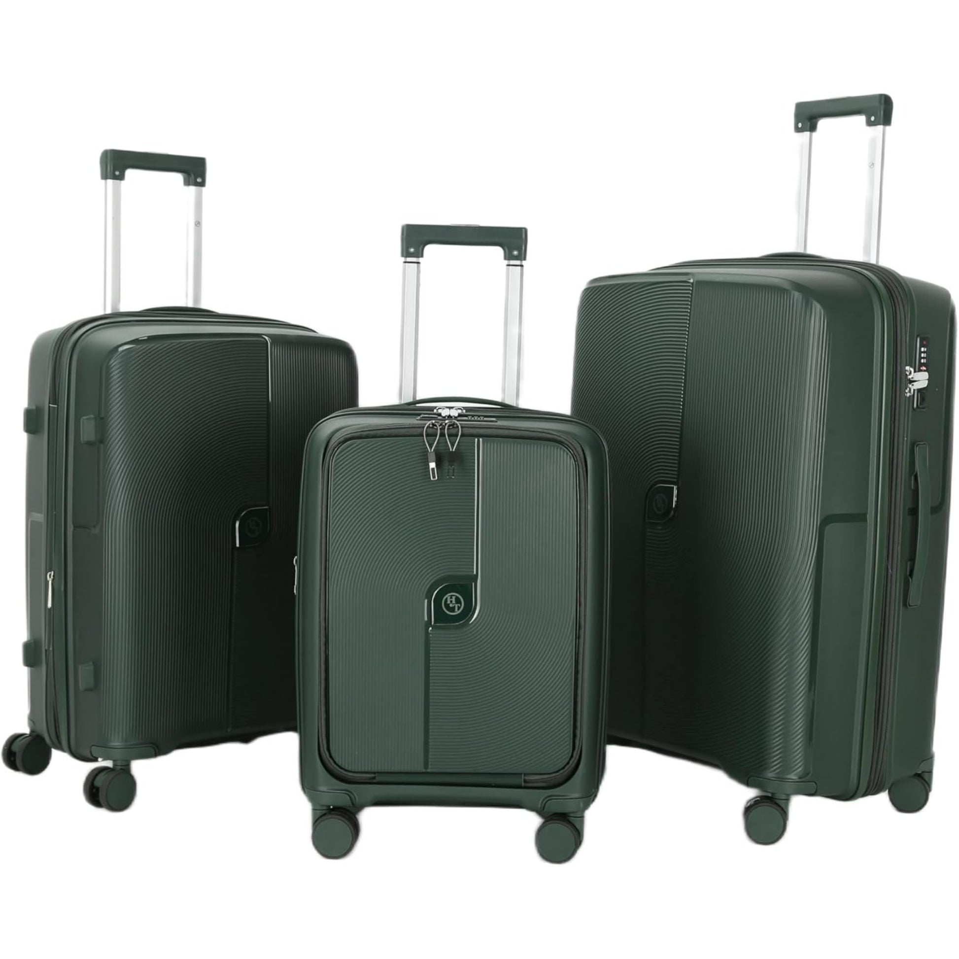 HT 3-Piece Luggage Set 20", 24", 28" Inches Voyano 1 Year Warranty Secure Zipper
