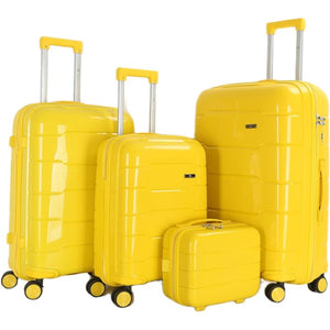 HT 4-Piece Luggage Set Prism Suitcase Trolley Hard Luggage Sets With 1 Year Warranty