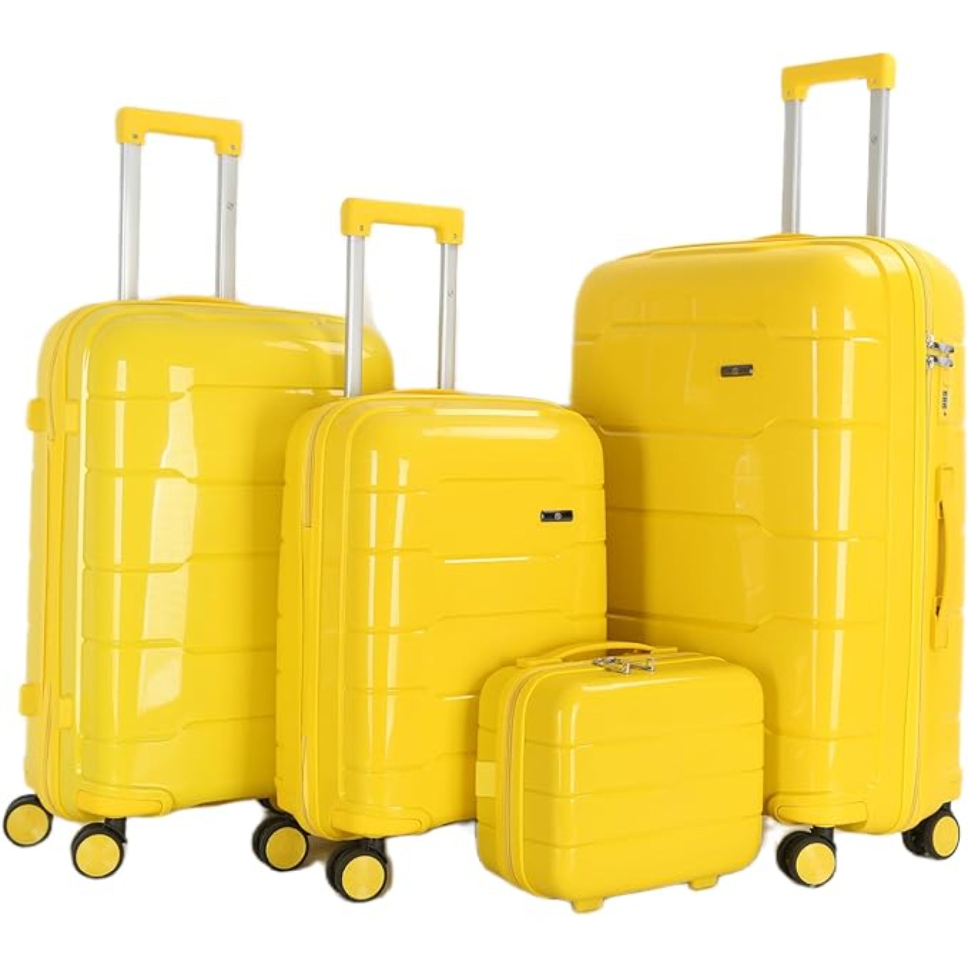 HT 4-Piece Luggage Set Prism Suitcase Trolley Hard Luggage Sets With 1 Year Warranty