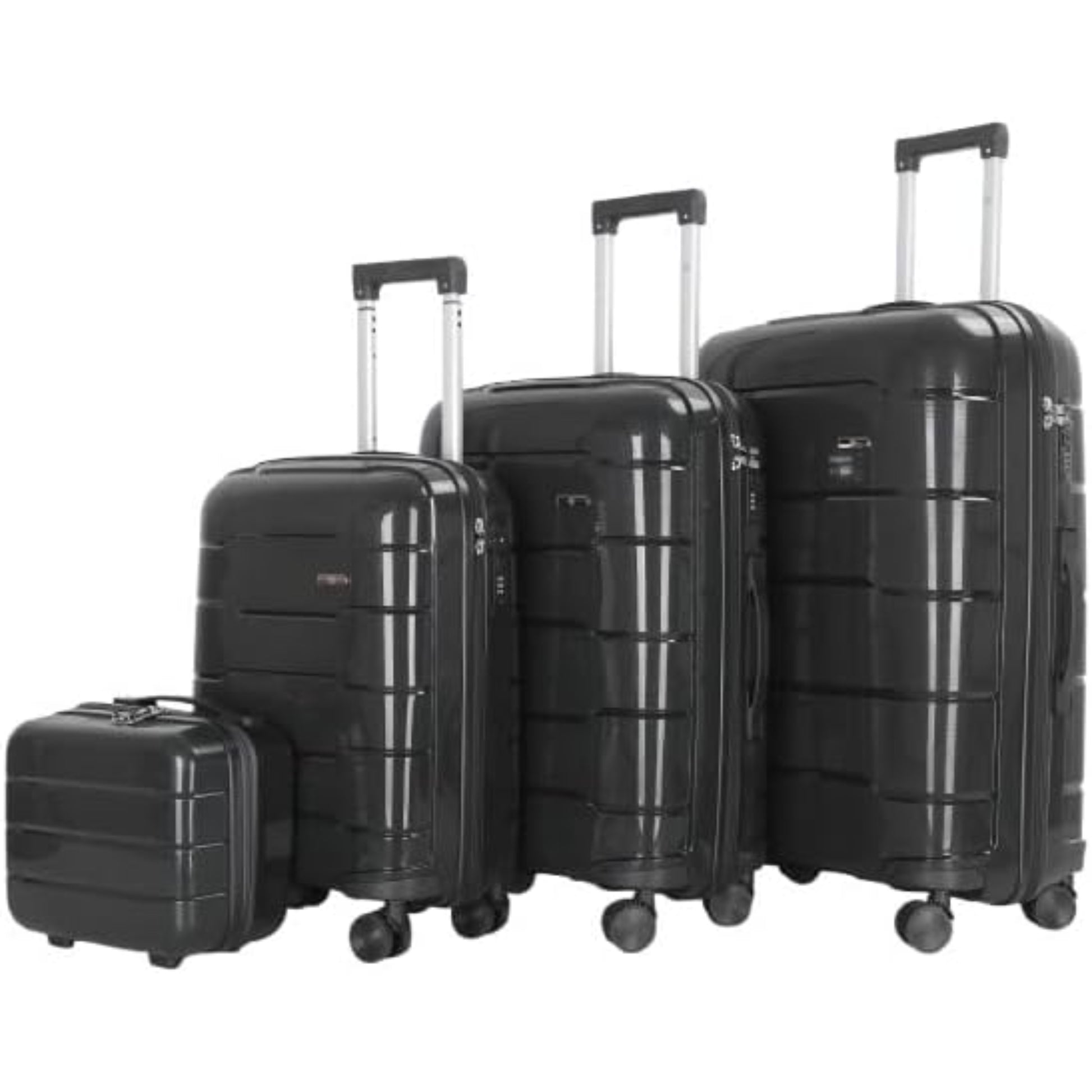 HT 4-Piece Luggage Set Prism Suitcase Trolley Hard Luggage Sets With 1 Year Warranty