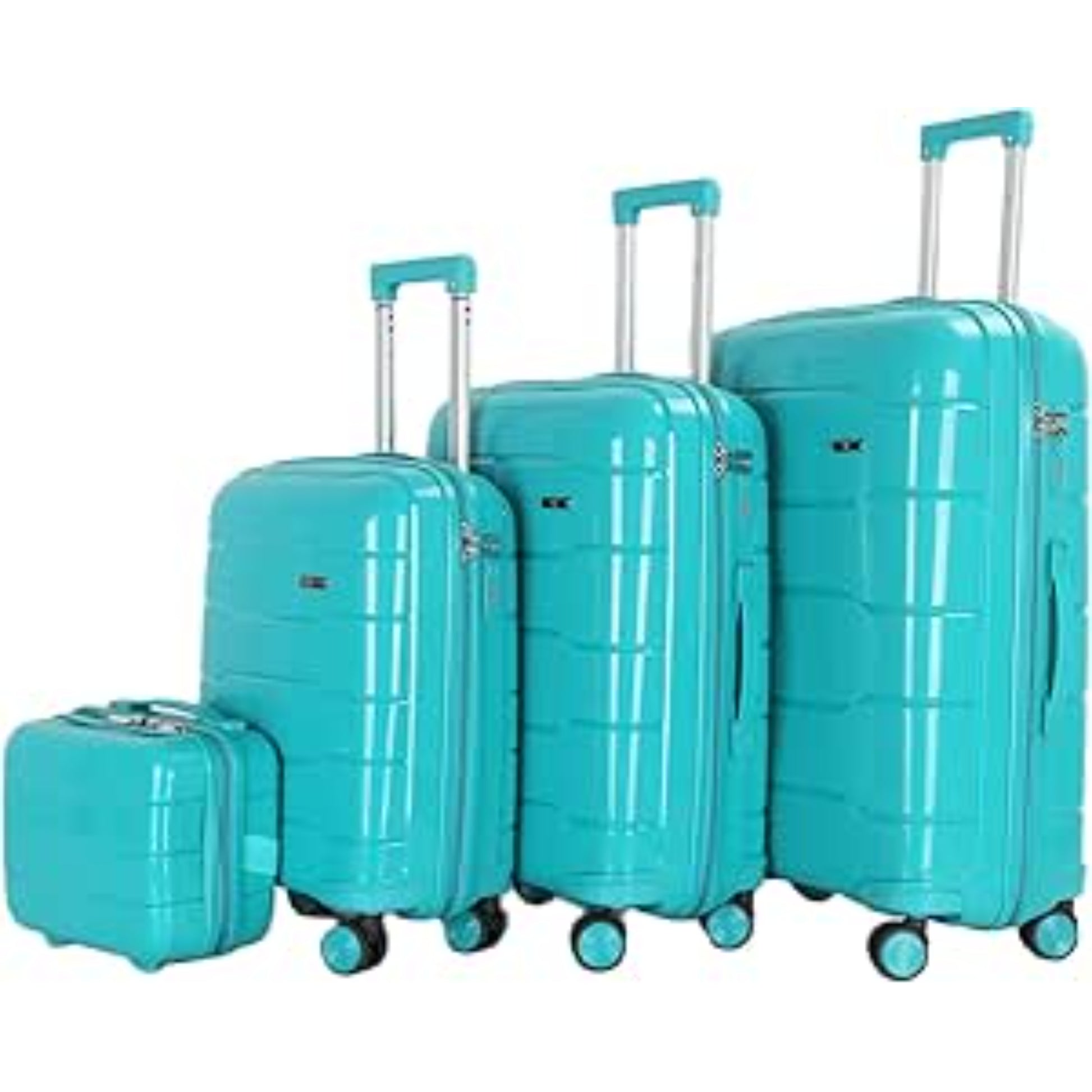 HT 4-Piece Luggage Set Prism Suitcase Trolley Hard Luggage Sets With 1 Year Warranty