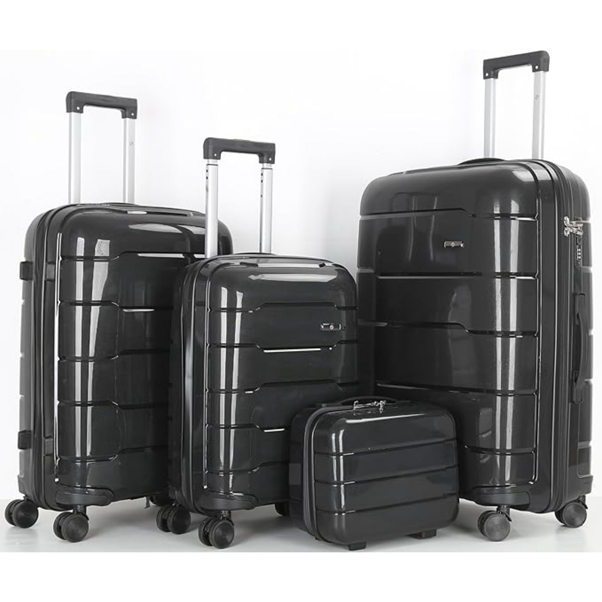 HT 4-Piece Luggage Set Prism Suitcase Trolley Hard Luggage Sets With 1 Year Warranty