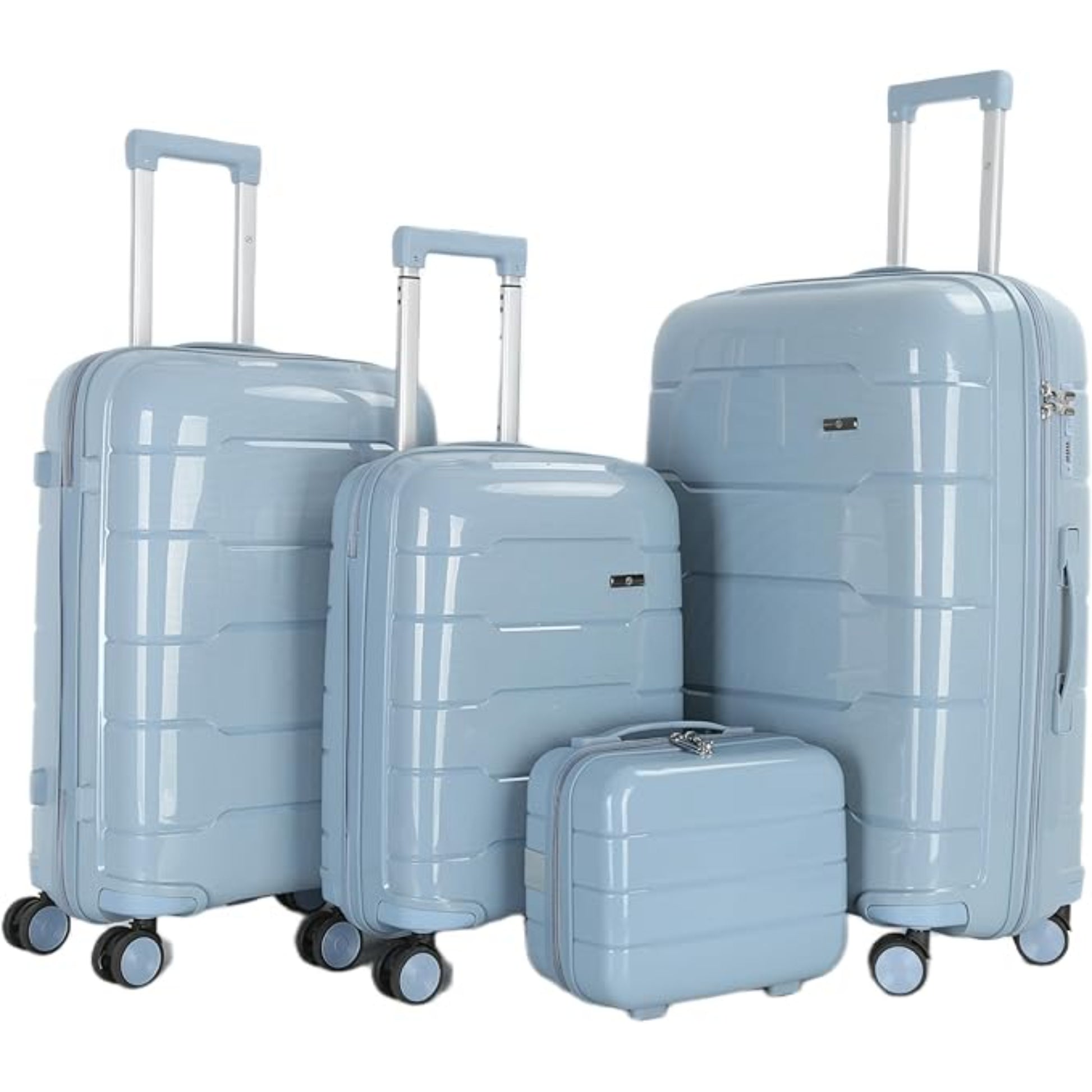 HT 4-Piece Luggage Set Prism Suitcase Trolley Hard Luggage Sets With 1 Year Warranty