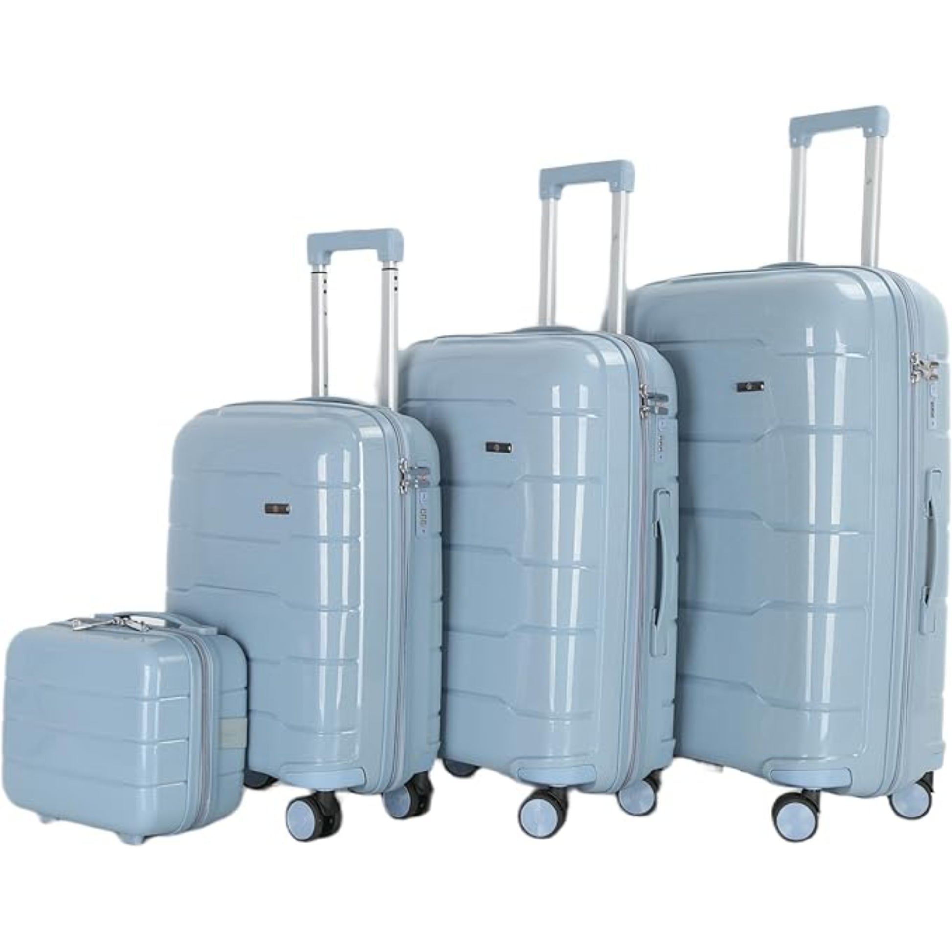 HT 4-Piece Luggage Set Prism Suitcase Trolley Hard Luggage Sets With 1 Year Warranty