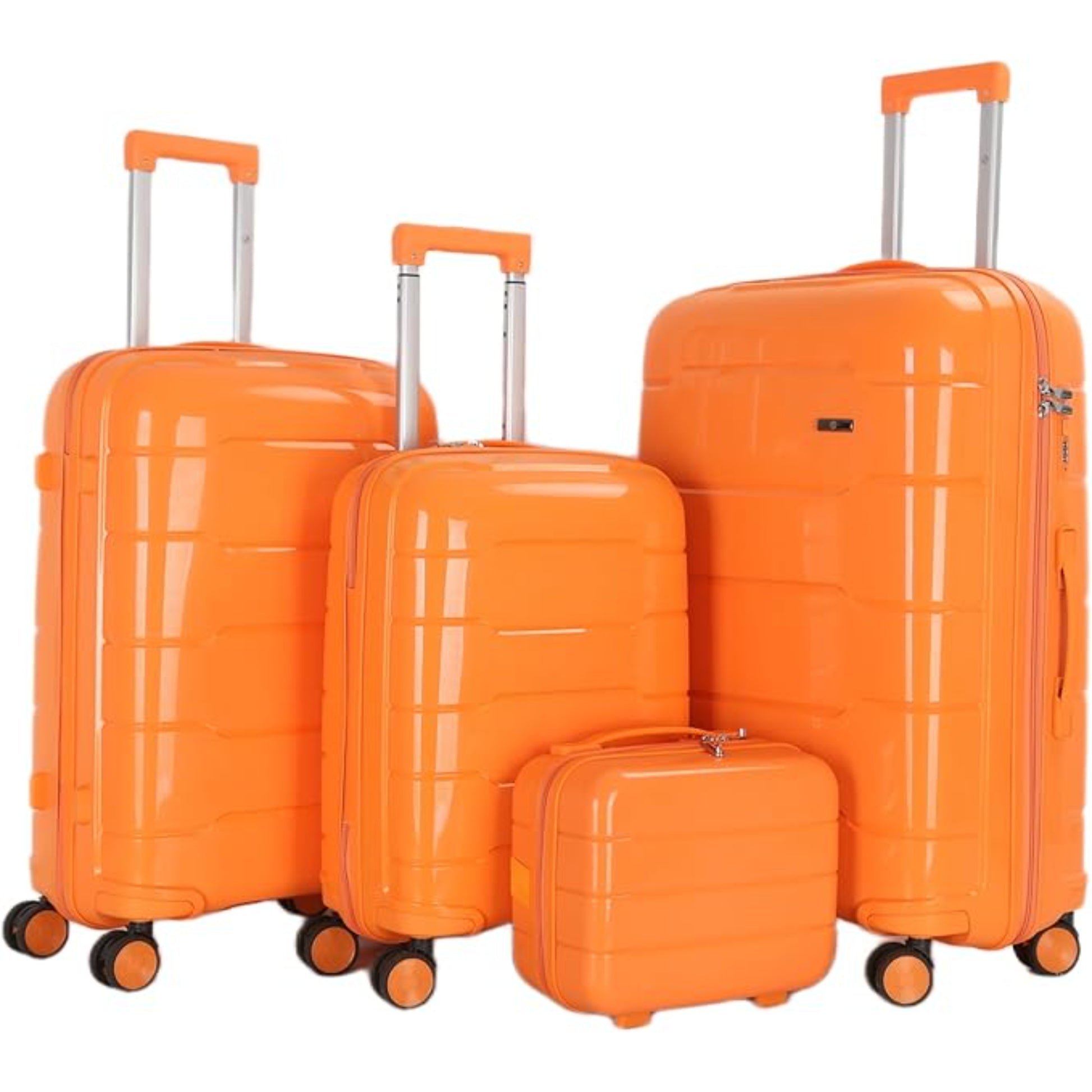 HT 4-Piece Luggage Set Prism Suitcase Trolley Hard Luggage Sets With 1 Year Warranty