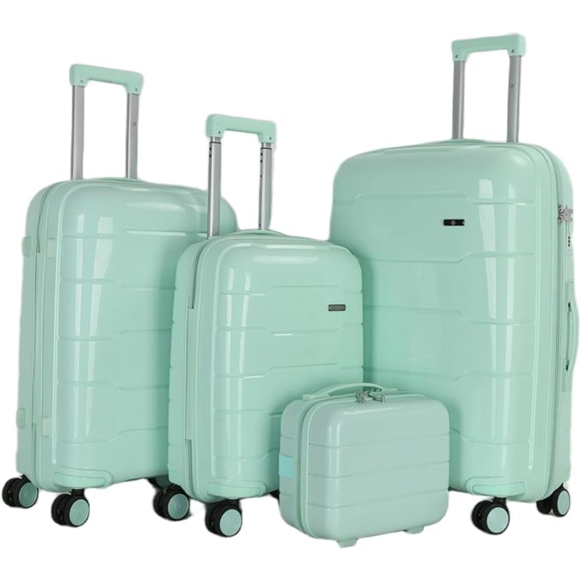 HT 4-Piece Luggage Set Prism Suitcase Trolley Hard Luggage Sets With 1 Year Warranty