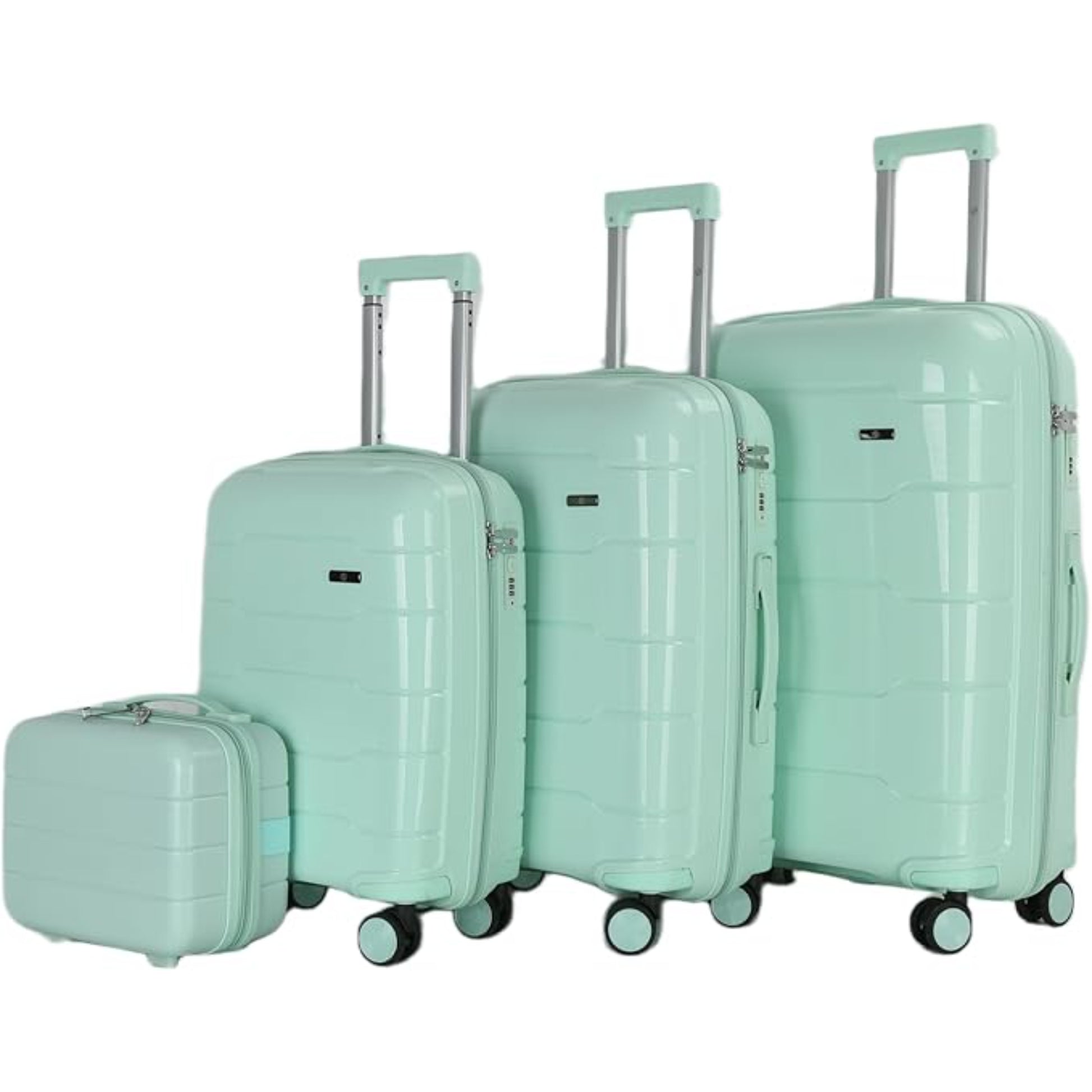 HT 4-Piece Luggage Set Prism Suitcase Trolley Hard Luggage Sets With 1 Year Warranty