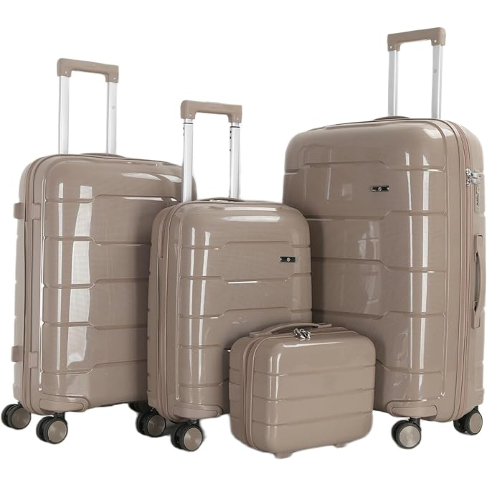 HT 4-Piece Luggage Set Prism Suitcase Trolley Hard Luggage Sets With 1 Year Warranty