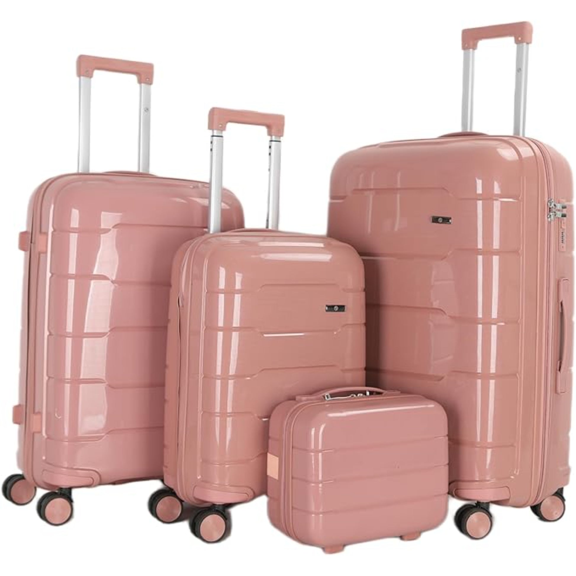 HT 4-Piece Luggage Set Prism Suitcase Trolley Hard Luggage Sets With 1 Year Warranty