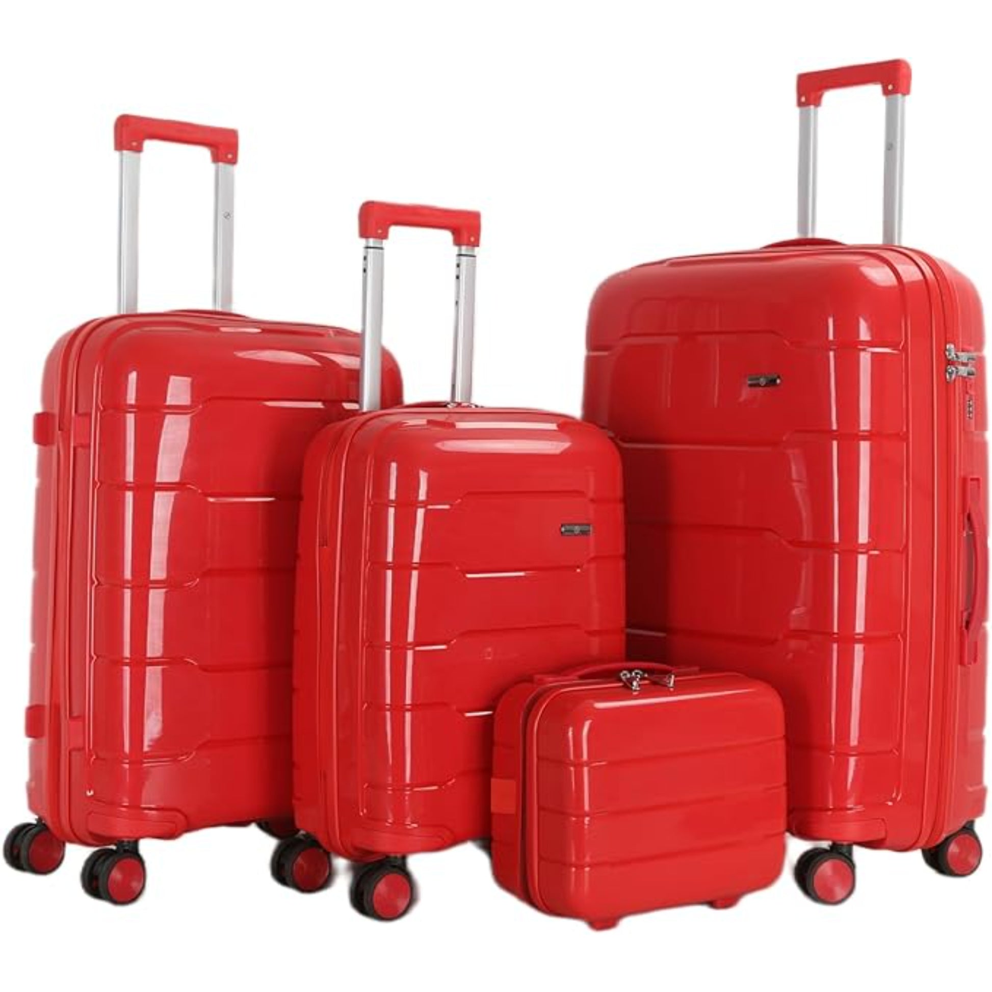 HT 4-Piece Luggage Set Prism Suitcase Trolley Hard Luggage Sets With 1 Year Warranty