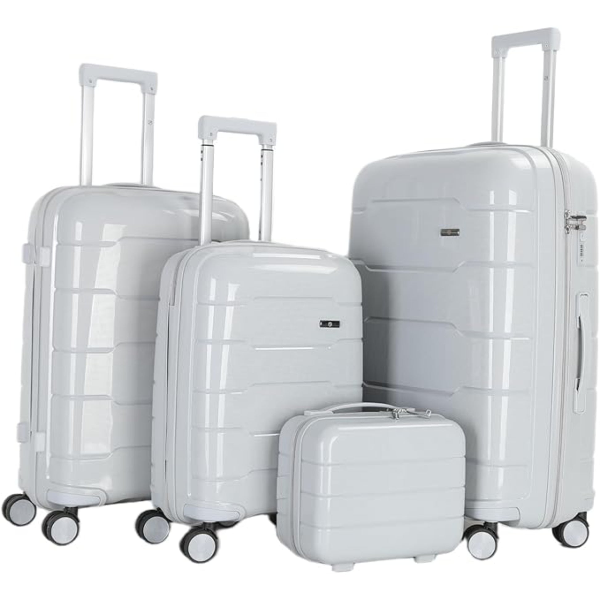 HT 4-Piece Luggage Set Prism Suitcase Trolley Hard Luggage Sets With 1 Year Warranty
