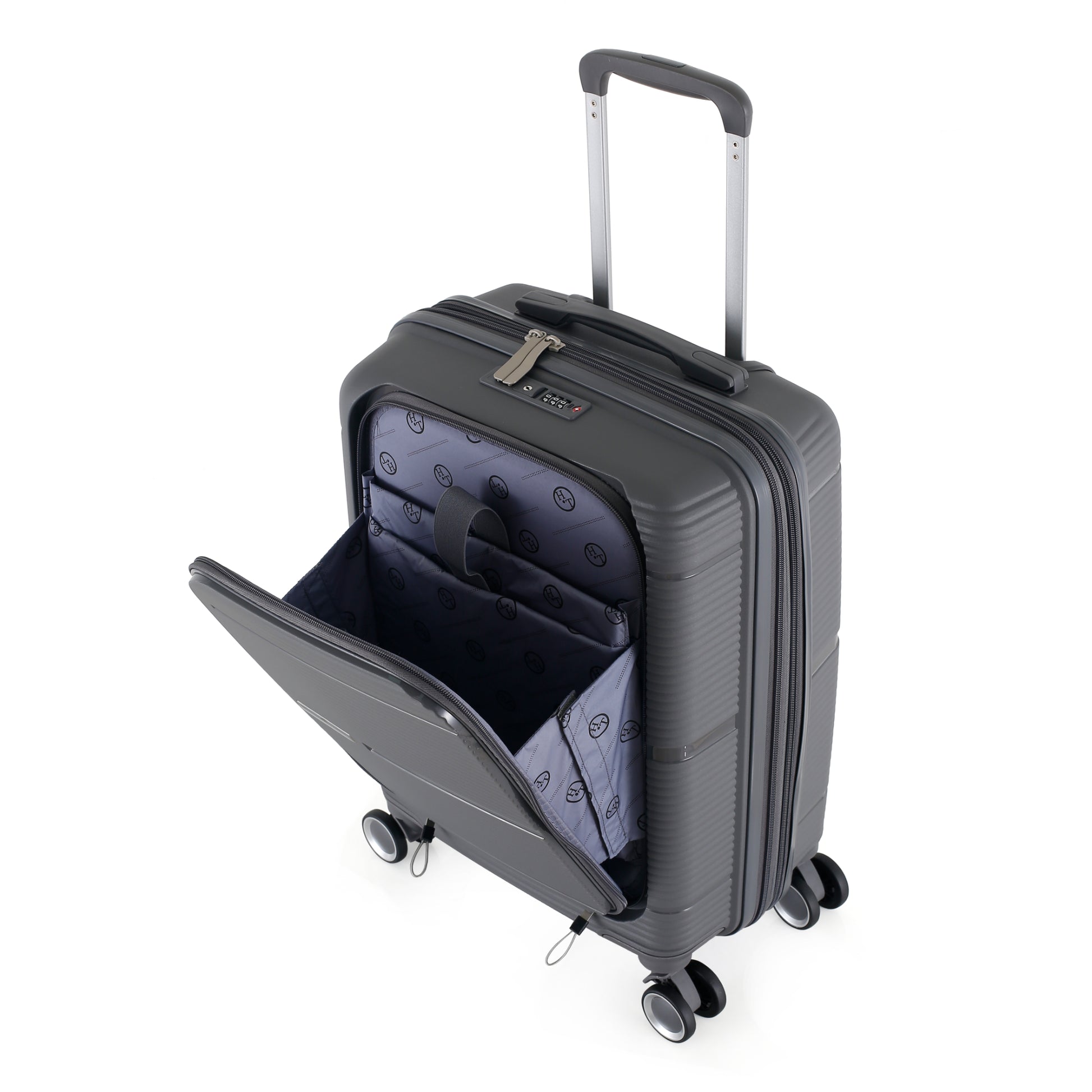 HT Large Luggage 3 Piece Set Navigator PP Hardside Family Set Travel Bags