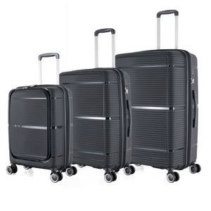 HT Large Luggage 3 Piece Set Navigator PP Hardside Family Set Travel Bags