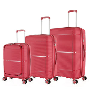 HT Large Luggage 3 Piece Set Navigator PP Hardside Family Set Travel Bags