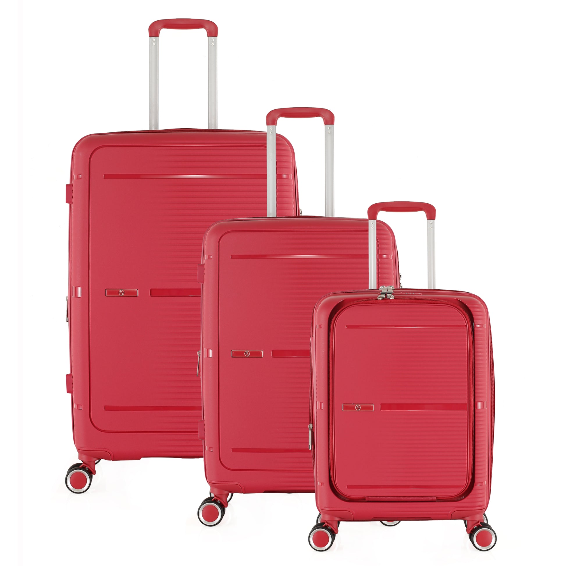 HT Large Luggage 3 Piece Set Navigator PP Hardside Family Set Travel Bags