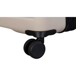 Close-up of a chair's wheel on a white background